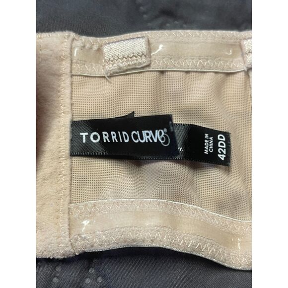 Torrid Curve Push-Up Strapless Bra- Plus Sz 42DD Beige Lace Padded Underwire Bra - Picture 13 of 13